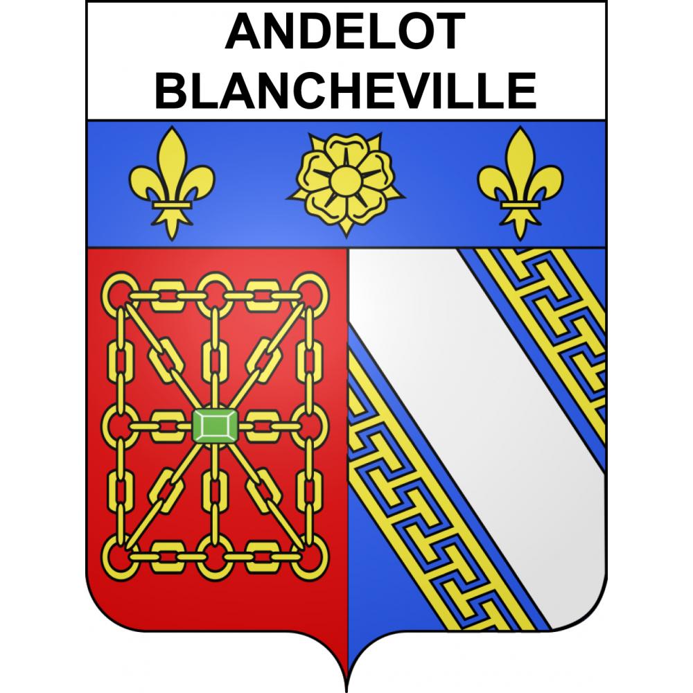 Pegatinas escudo de armas de Andelot-Blancheville adhesivo de la etiqueta engomada