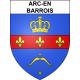 Pegatinas escudo de armas de Arc-en-Barrois adhesivo de la etiqueta engomada