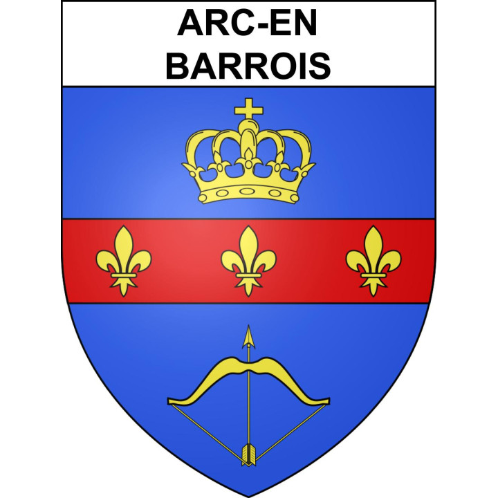 Stickers coat of arms Arc-en-Barrois adhesive sticker