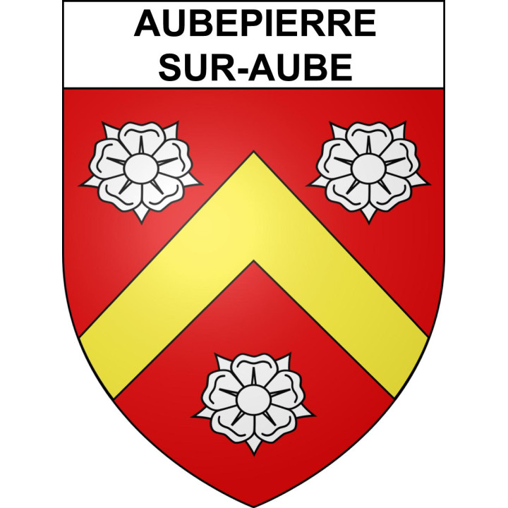 Pegatinas escudo de armas de Aubepierre-sur-Aube adhesivo de la etiqueta engomada