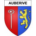 Auberive 52 ville sticker blason écusson autocollant adhésif