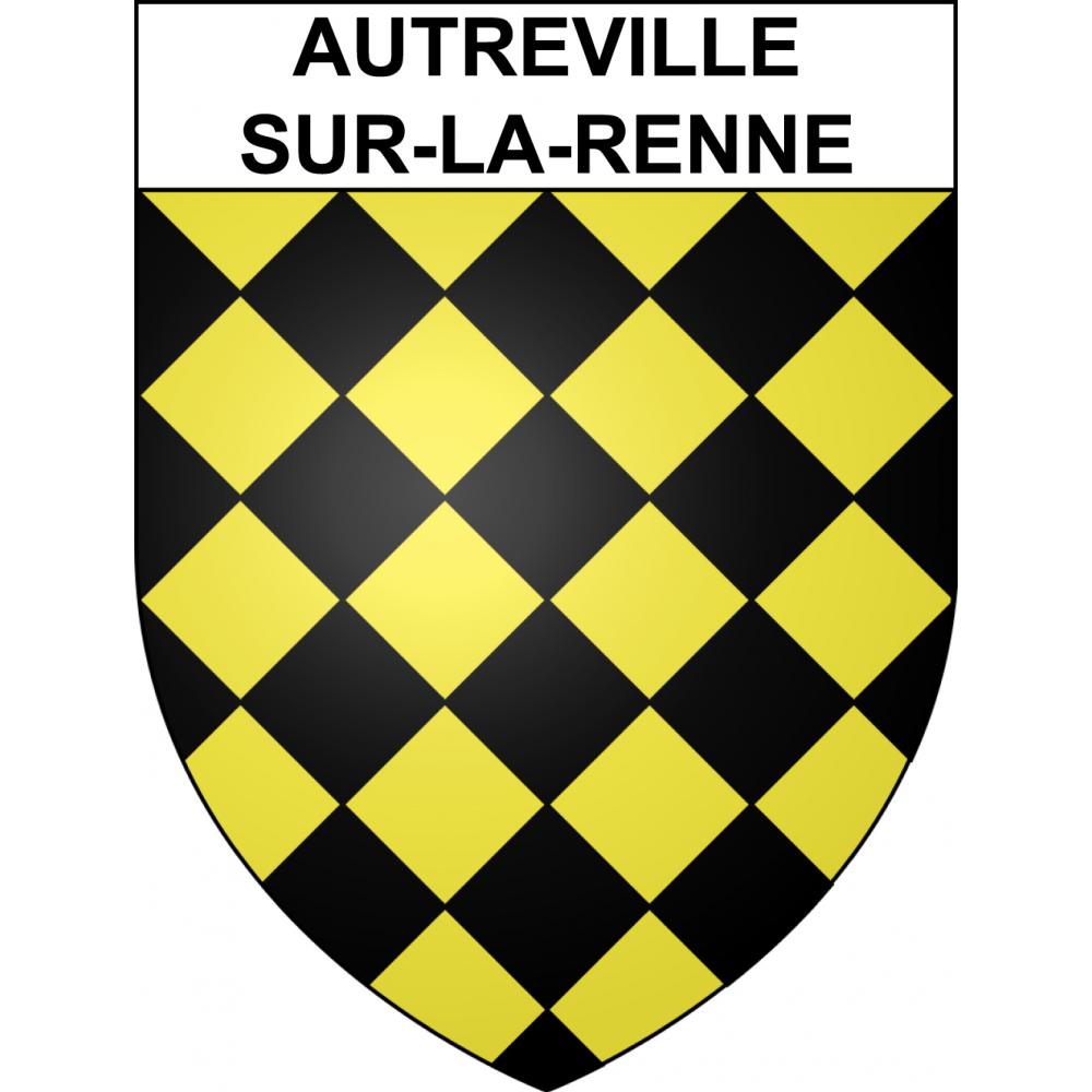 Autreville-sur-la-Renne 52 ville sticker blason écusson autocollant adhésif
