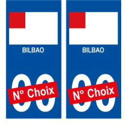 Bilbao ville sticker numéro au choix autocollant drapeau Espagne city