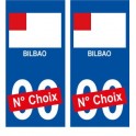 Bilbao ville sticker numéro au choix autocollant drapeau Espagne city