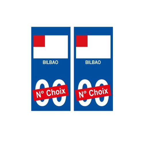 Bilbao ville sticker numéro au choix autocollant drapeau Espagne city