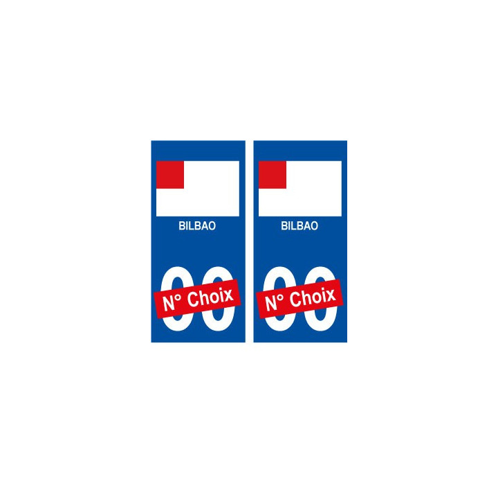 Bilbao ville sticker numéro au choix autocollant drapeau Espagne city