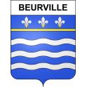 Pegatinas escudo de armas de Beurville adhesivo de la etiqueta engomada