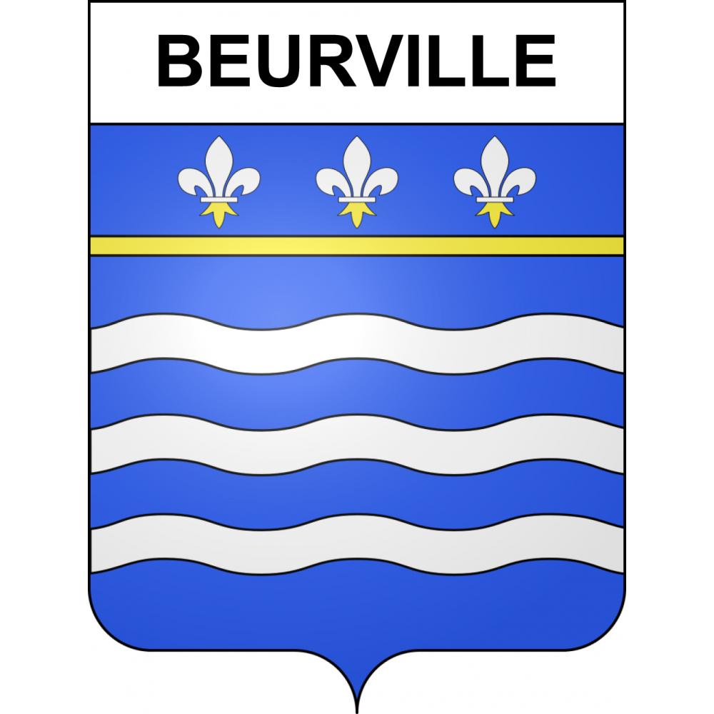 Pegatinas escudo de armas de Beurville adhesivo de la etiqueta engomada