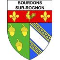 Bourdons-sur-Rognon 52 ville sticker blason écusson autocollant adhésif