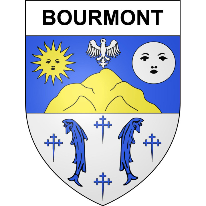 Bourmont 52 ville sticker blason écusson autocollant adhésif