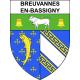 Pegatinas escudo de armas de Breuvannes-en-Bassigny adhesivo de la etiqueta engomada