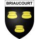 Pegatinas escudo de armas de Briaucourt adhesivo de la etiqueta engomada