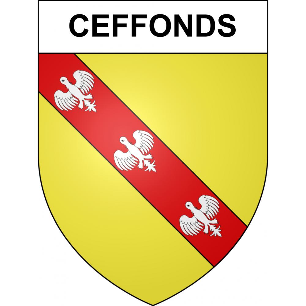 Pegatinas escudo de armas de Ceffonds adhesivo de la etiqueta engomada