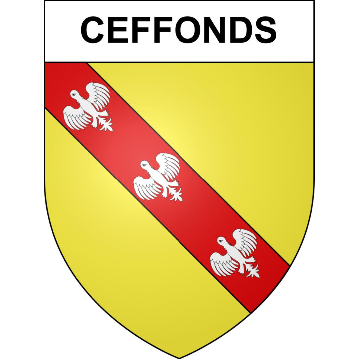 Pegatinas escudo de armas de Ceffonds adhesivo de la etiqueta engomada