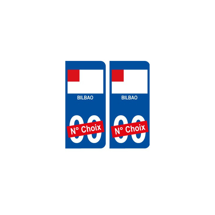 Bilbao ville sticker numéro au choix autocollant drapeau Espagne city