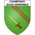 Champigny-sous-Varennes 52 ville sticker blason écusson autocollant adhésif