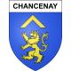 Pegatinas escudo de armas de Chancenay adhesivo de la etiqueta engomada