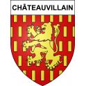 Châteauvillain 52 ville sticker blason écusson autocollant adhésif