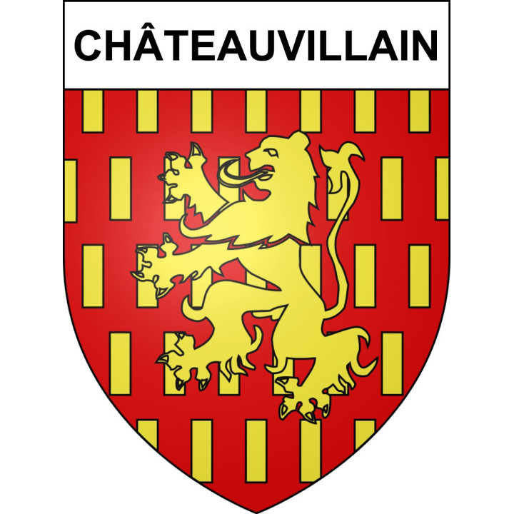 Stickers coat of arms Châteauvillain adhesive sticker