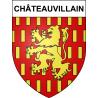 Stickers coat of arms Châteauvillain adhesive sticker