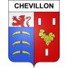 Chevillon 52 ville sticker blason écusson autocollant adhésif