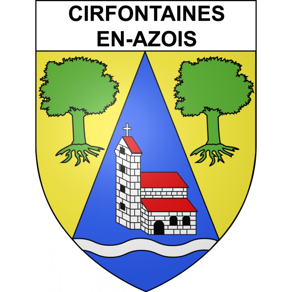 Pegatinas escudo de armas de Cirfontaines-en-Azois adhesivo de la etiqueta engomada