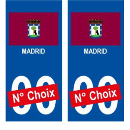 Madrid ville sticker numéro au choix autocollant drapeau Espagne city
