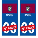 Madrid ville sticker numéro au choix autocollant drapeau Espagne city