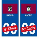 Madrid ville sticker numéro au choix autocollant drapeau Espagne city