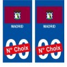 Madrid ville sticker numéro au choix autocollant drapeau Espagne city