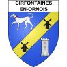 Pegatinas escudo de armas de Cirfontaines-en-Ornois adhesivo de la etiqueta engomada