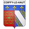Pegatinas escudo de armas de Coiffy-le-Haut adhesivo de la etiqueta engomada