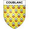 Stickers coat of arms Coublanc adhesive sticker
