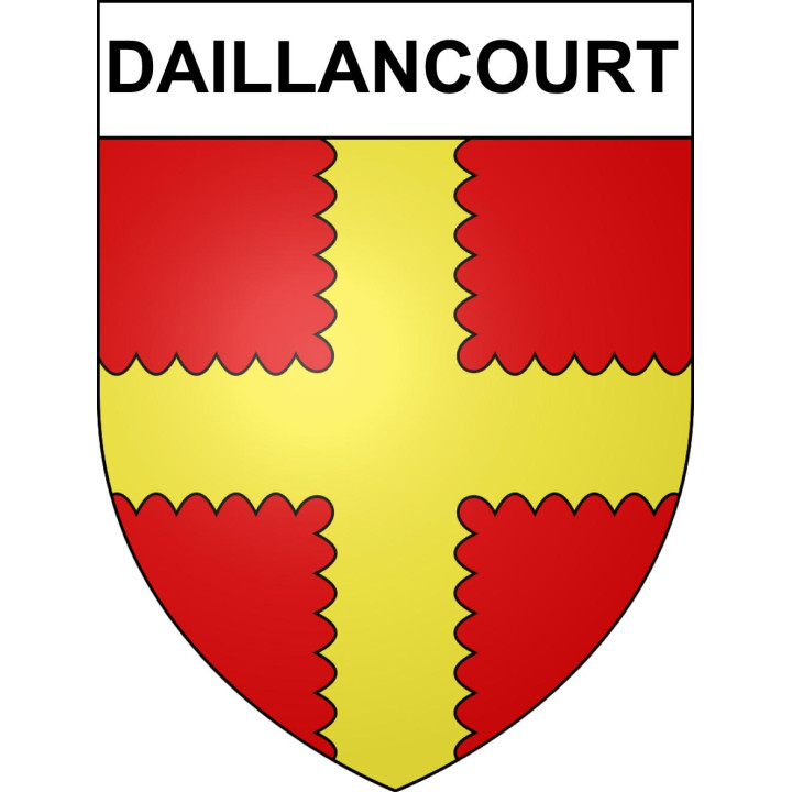 Pegatinas escudo de armas de Daillancourt adhesivo de la etiqueta engomada