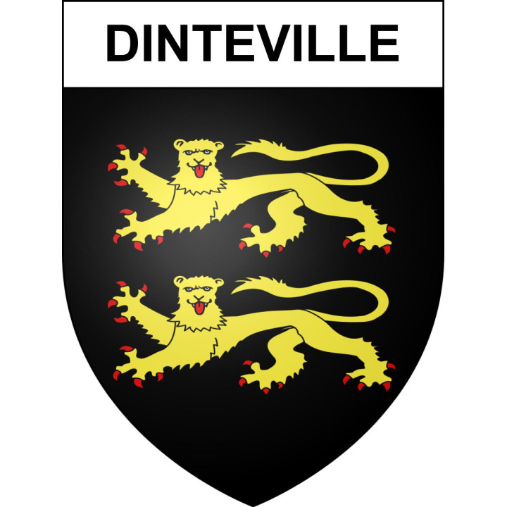 Pegatinas escudo de armas de Dinteville adhesivo de la etiqueta engomada