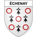 Pegatinas escudo de armas de Échenay adhesivo de la etiqueta engomada