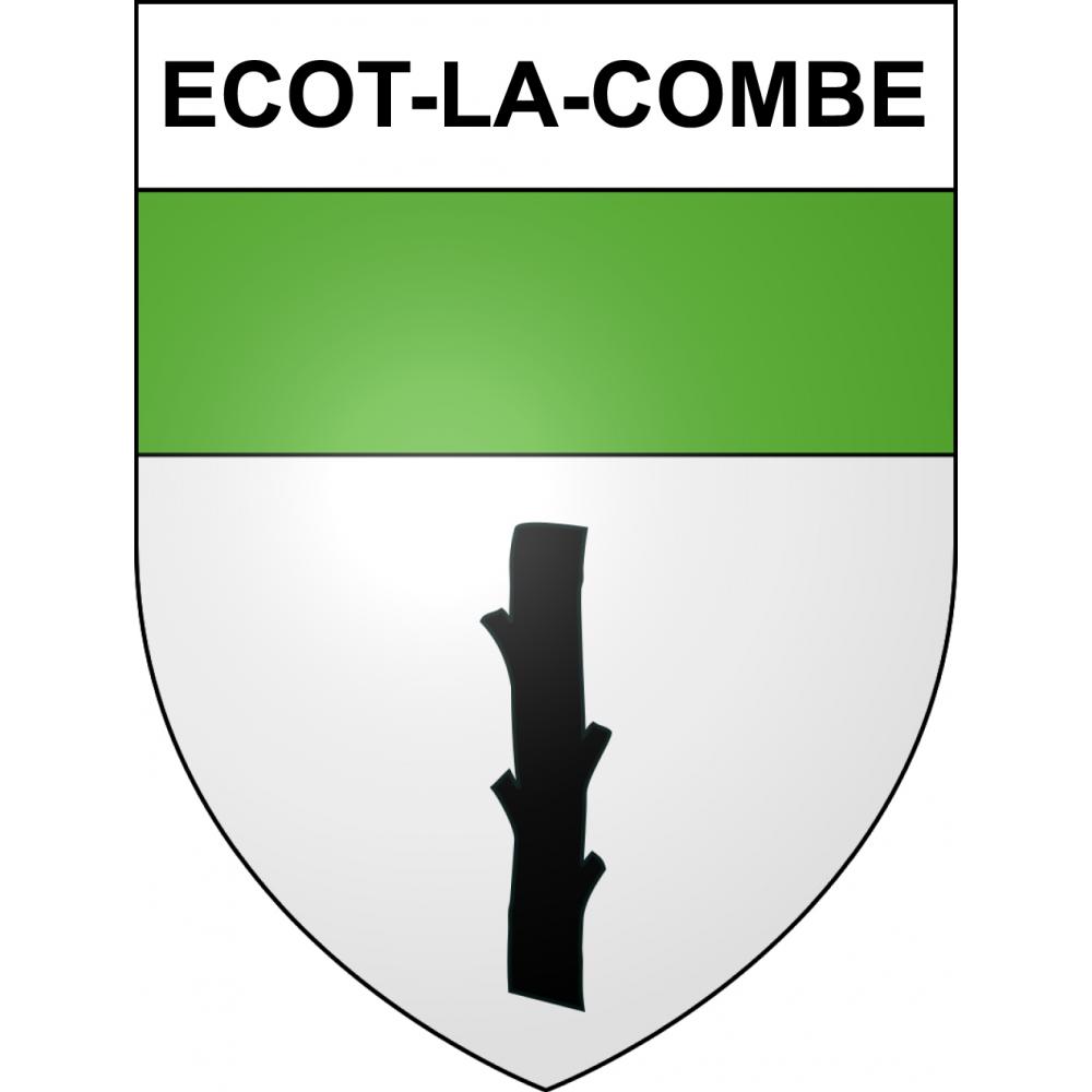 Pegatinas escudo de armas de Ecot-la-Combe adhesivo de la etiqueta engomada