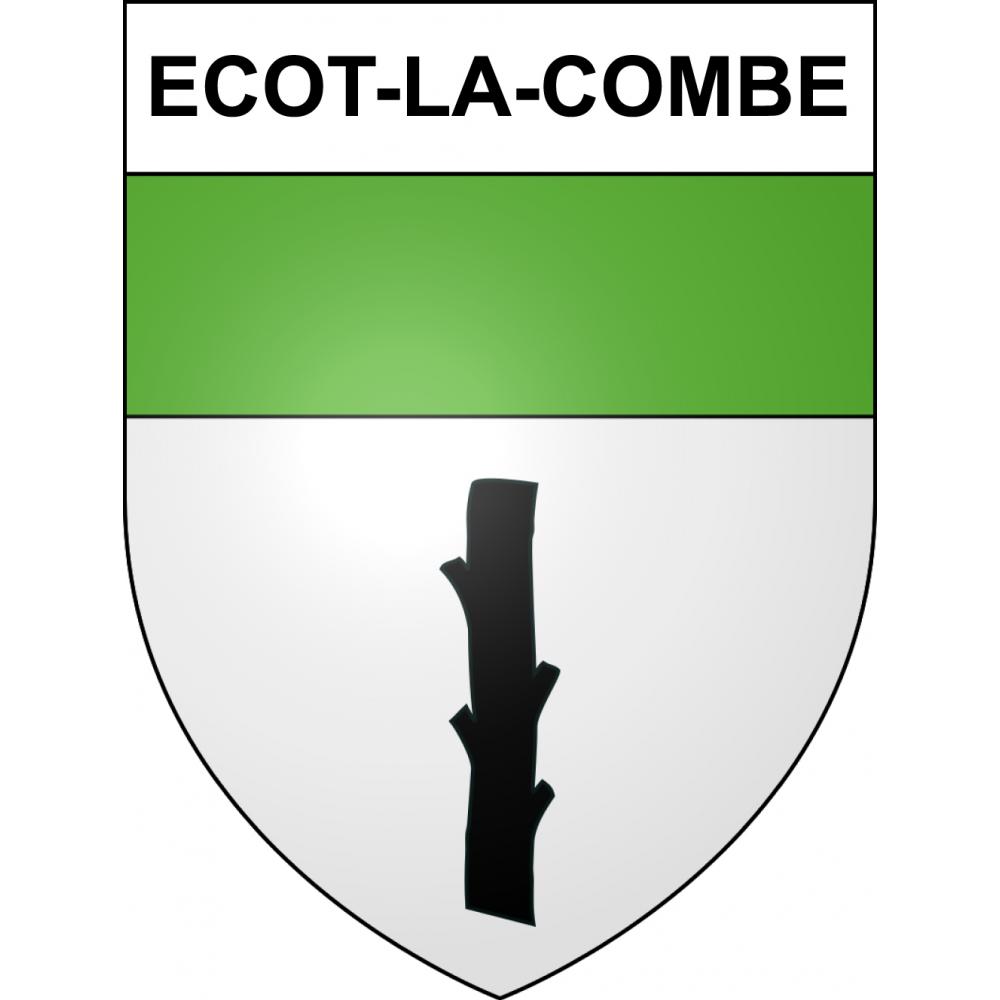 Stickers coat of arms Ecot-la-Combe adhesive sticker