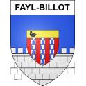 Pegatinas escudo de armas de Fayl-Billot adhesivo de la etiqueta engomada