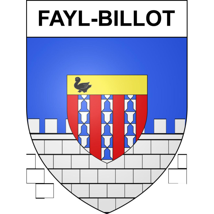 Fayl-Billot Sticker wappen, gelsenkirchen, augsburg, klebender aufkleber
