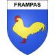 Pegatinas escudo de armas de Frampas adhesivo de la etiqueta engomada