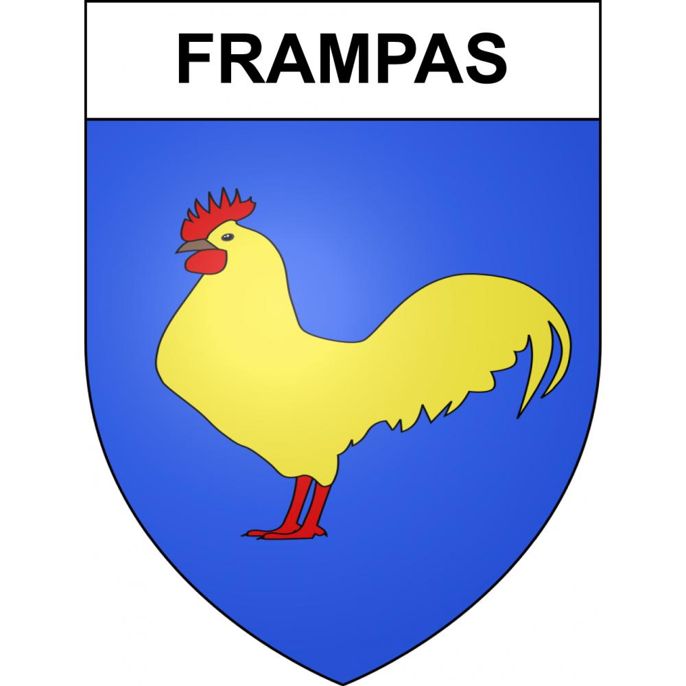 Pegatinas escudo de armas de Frampas adhesivo de la etiqueta engomada