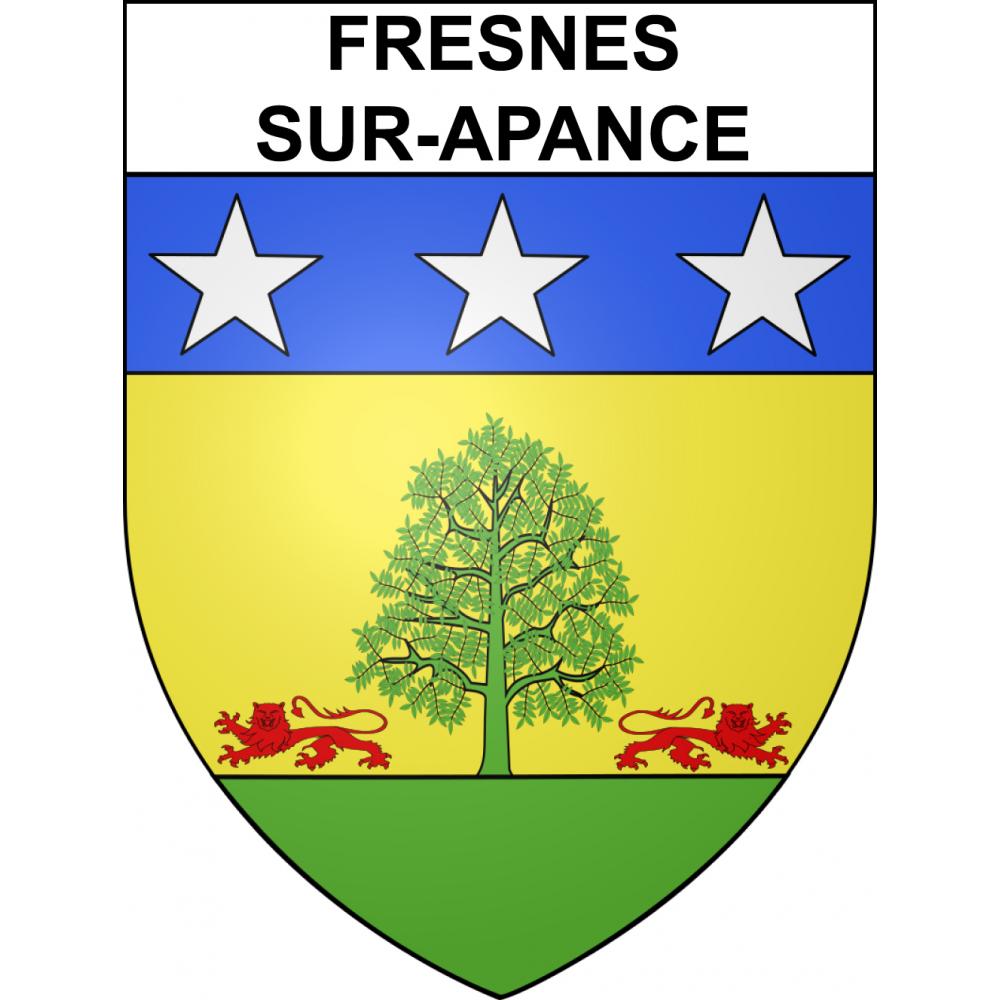 Pegatinas escudo de armas de Fresnes-sur-Apance adhesivo de la etiqueta engomada