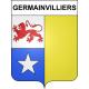 Pegatinas escudo de armas de Germainvilliers adhesivo de la etiqueta engomada