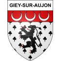 Giey-sur-Aujon 52 ville sticker blason écusson autocollant adhésif