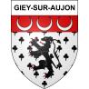 Giey-sur-Aujon 52 ville sticker blason écusson autocollant adhésif