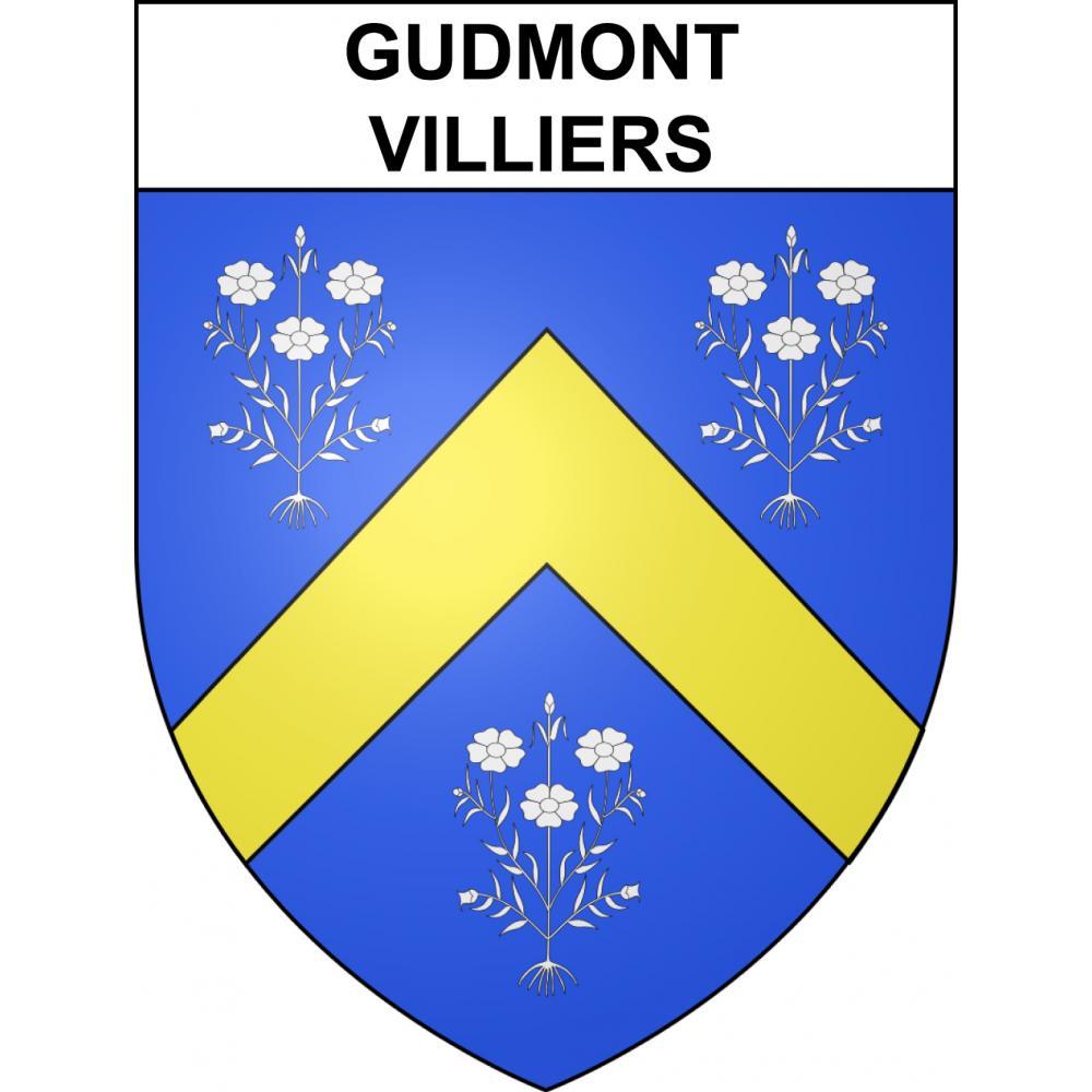 Stickers coat of arms Gudmont-Villiers adhesive sticker