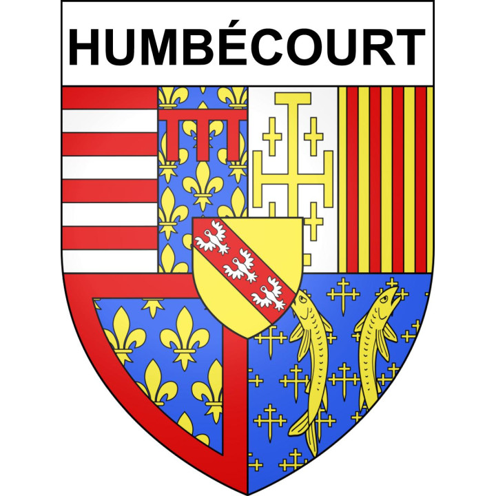 Humbécourt 52 ville sticker blason écusson autocollant adhésif