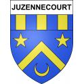 Pegatinas escudo de armas de Juzennecourt adhesivo de la etiqueta engomada
