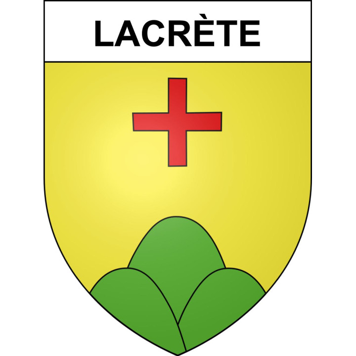 Lacrète 52 ville sticker blason écusson autocollant adhésif